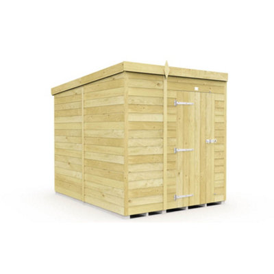 DIY Sheds 7x8 Pent Shed - Single Door Without Windows