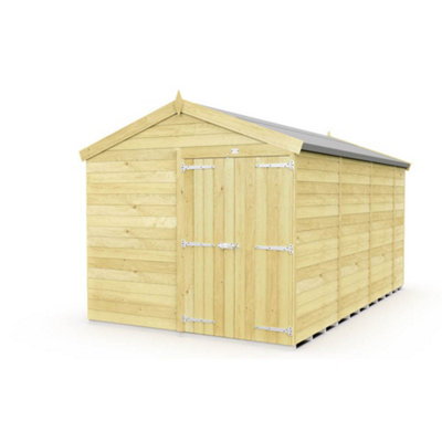 DIY Sheds 8x14 Apex Shed - Double Door Without Windows