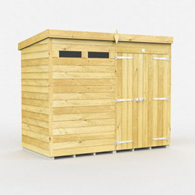 DIY Sheds 8x4 Pent Security Shed - Double Door
