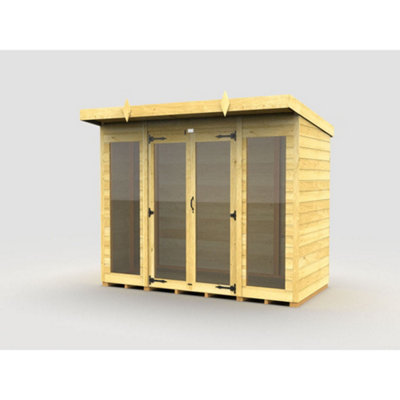 DIY Sheds 8x4 Pent Summer House (Full Height Window)