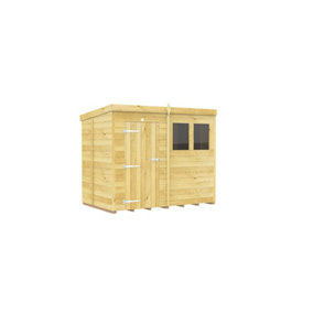 DIY Sheds 8x5 Pent Shed - Single Door With Windows
