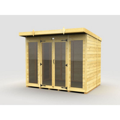 DIY Sheds 8x6 Pent Summer House (Full Height Window)