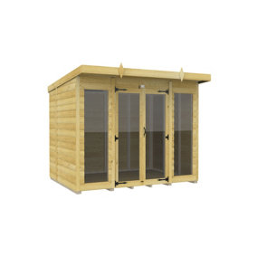 DIY Sheds 8x6 Pent Summer House Loglap (Full Height Window)