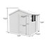 DIY Sheds 8x7 Apex Shed - Single Door With Windows