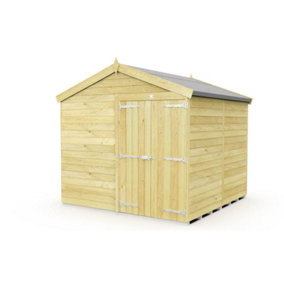 DIY Sheds 8x8 Apex Shed - Double Door Without Windows