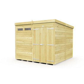 DIY Sheds 8x8 Pent Security Shed - Double Door