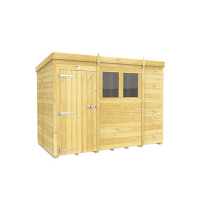 DIY Sheds 9x5 Pent Shed - Single Door With Windows