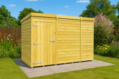 DIY Sheds 9x5 Pent Shed - Single Door Without Windows