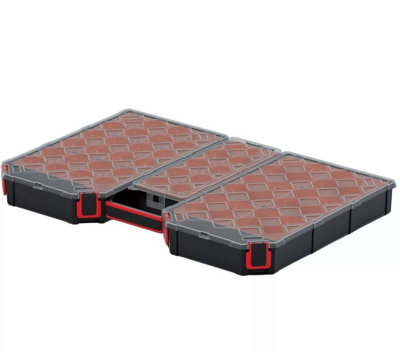 DIY Storage Carry Case Organiser Compartment Parts Screws Tool Box Large - With boxes