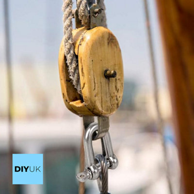 DIYUK M12 D Shackles with Screw Lock ( Pack of: 4 ) Heavy Duty Steel Durable Hook Ring for Towing and Outdoor Activities