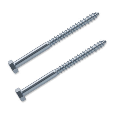 DIYUK M6 Coach Screws 6 x 70mm DIN 571, Hex Head Lag Bolts and Timber ...