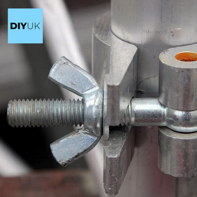 DIYUK M6 Wing Nuts ( Pack of: 10 ) DIN 315 (American) Zinc Plated - 6
