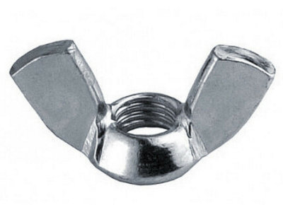 DIYUK M6 Wing Nuts ( Pack of: 10 ) DIN 315 (American) Zinc Plated - 9