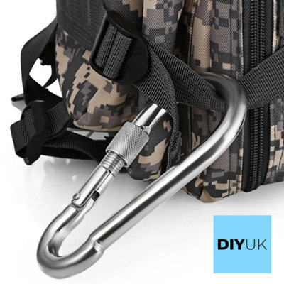 DIYUK Steel Snap Hook With Screw Nut Length: 60mm ( Pack of: 5 ) Carabiners Safe Lock Carabiner Clip Spring for Outdoor Hiking - 4