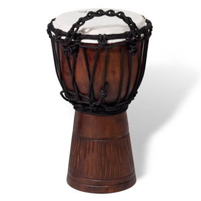 Djembe Drum Hand Carved Rope Tuned Synthetic Head
