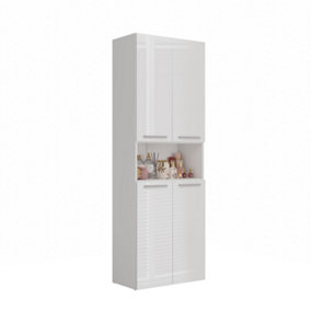 DK 1K Nel Bathroom Cabinet Gloss White