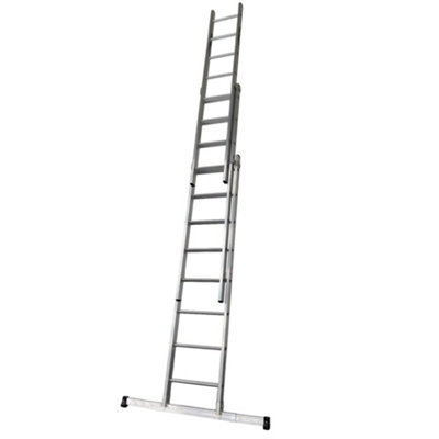 Dmax Double Extension Ladder with Depoloyable Stabiliser Bar - 2x11 Rung