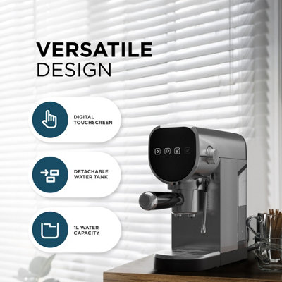 DMD 3-in-1 Espresso Coffee Machine, Single/Double Shot & Capsule Compatible