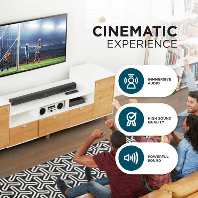 DMD All In One Sound Bar For TV with Remote Bluetooth, Optical, AUX Inputs 30W