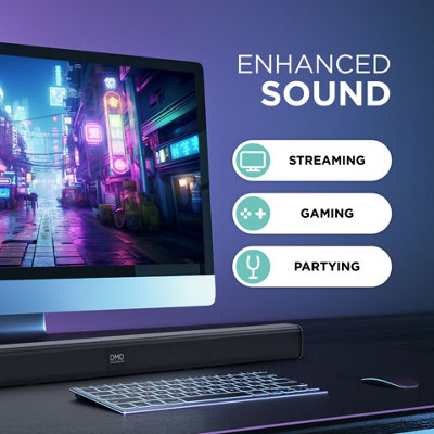 DMD All In One Sound Bar For TV with Remote Bluetooth, Optical, AUX Inputs 30W