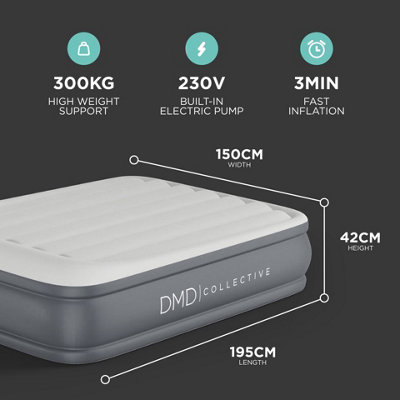 DMD Double Inflatable Mattress Self Inflating/Deflating with Built-In ...