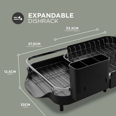 DMD Expandable Dish Rack, With Removable Cutlery Holder, Anti-Scratch ...
