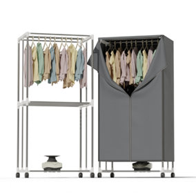 DMD Hang'n'Dry Electric Clothes Dryer Wardrobe Collapsible Airer With Cover DMDED1