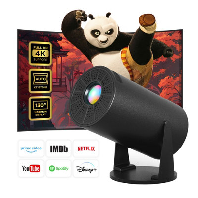 DMD Mini Projector 4K Full HD 1080P Supported 15000 Lumen Wi-Fi ...