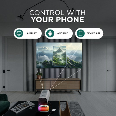 DMD Projector, 18000 Lumen FHD 1080P 4K Support WiFi6 Bluetooth