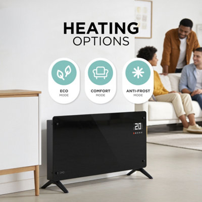 DMD Smart Wi-Fi Glass Panel Heater Touchscreen 2000W Freestanding and ...