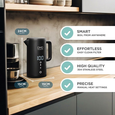 DMD Wi-Fi Touchscreen Smart Kettle, 1.5L Voice Control with Alexa & Google 2200W