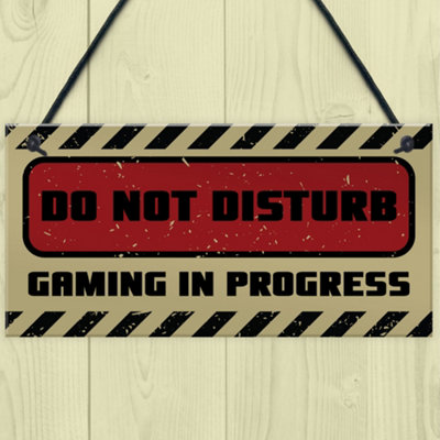 Do Not Disturb Gaming Sign Hanging Gaming Room Sign For Man Cave Gamer Room
