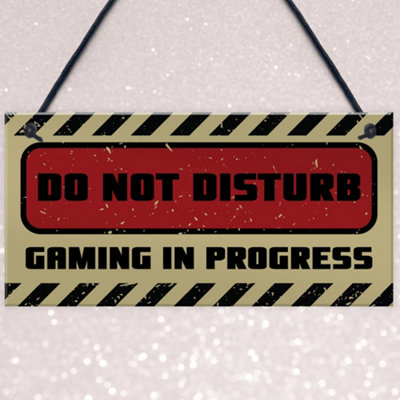Do Not Disturb Gaming Sign Hanging Gaming Room Sign For Man Cave Gamer Room