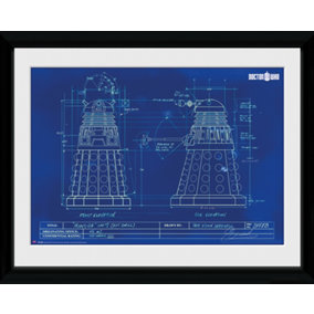 Doctor Who Dalek Blueprint 30 x 40cm Framed Collector Print