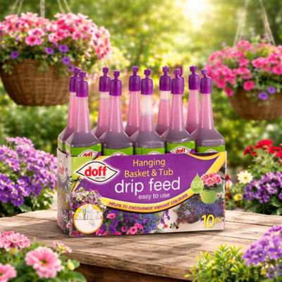 DOFF Hanging Basket & Tub Drip Feed Liquid 10pk