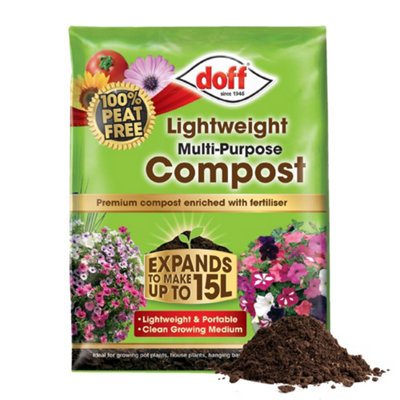 Doff Lightweight Multipurpose Compost Expands 15L Peat-Free