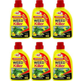 Doff Weed Killer Advanced Concentrated Kills Weed & Roots 1L Pack of 6