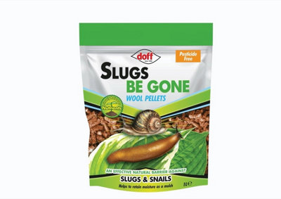 Doff Wool Slug Pellets Slugs Be Gone Natural Slug & Snail Barrier Fibre 1L Pouch