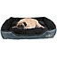 Dog Bed Cat Beds Washable Soft Faux Fur Fleece Cushion Pet Puppy Basket Grey Medium