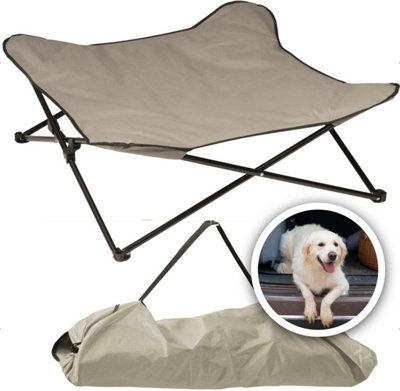 Dog Bed Elevated Pet Care Portable Raised Indoor Outdoor Cot Foldable Camping Animal Bedding Brown Price Comparisons | Compare The Build