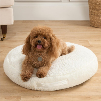 Dog Beds Crate Washable Cover Circle Cushion Soft Sherpa Fleece Warm Pet Puppy