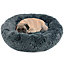 Dog Cat Bed Fluffy Donut Kitten Puppy Pet Cushion Calming Mattress M