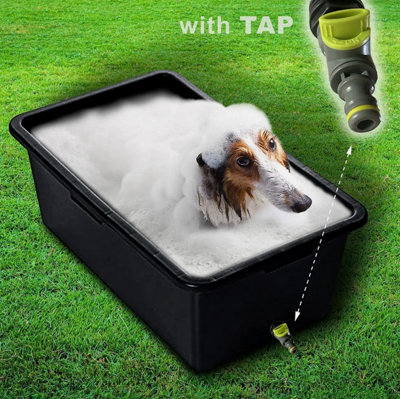Dog Cat Pet Washing Bathtub With Drain Valve Multi Purpose Bath