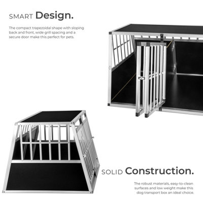 Aluminium double dog crate hotsell