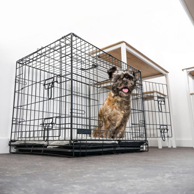 Dog Crate with Removable Tray and Bed - Medium - 5