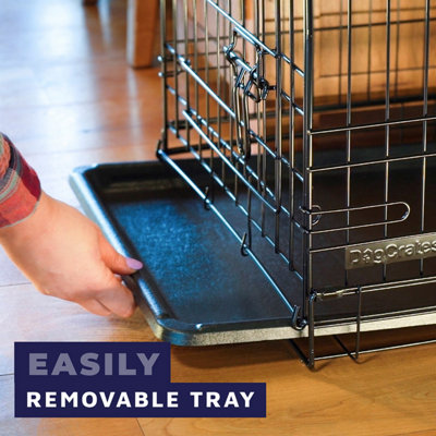 Dog Crate with Removable Tray and Bed - Medium - 8