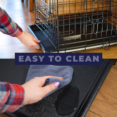 Dog Crate with Removable Tray and Bed - Small - 4