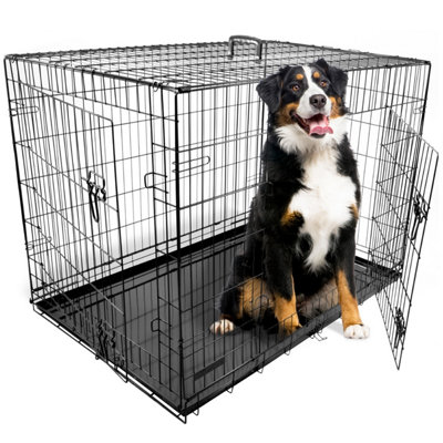 Extra large folding dog crate best sale