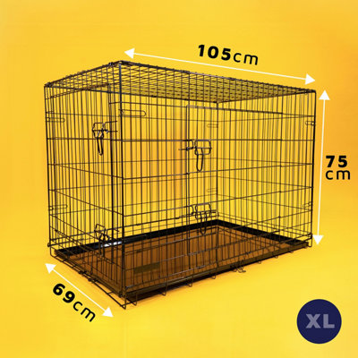 Dog Crate with Removable Tray Extra Large DIY at B Q