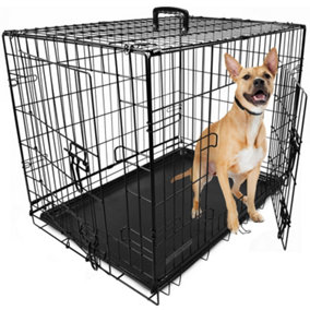 Dog Crate with Removable Tray - Medium